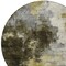Homeroots 8' Brown Light Gray And Black Round Abstract Washable Indoor Outdoor Area Rug 603043 - alternate 8