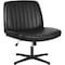 Yssoa Criss Cross Legged Chair with Back No Wheels Office Desk Chair 3A88FNCHAIROFFICELEABLK01 - alternate 7