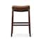 Homeroots 31" Brown Faux Leather and Solid Wood Backless Bar Height Bar Chair 632495 - alternate 7