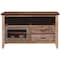 Homeroots 53" Brown Solid Wood Cabinet Enclosed Storage Distressed TV Stand 528762 - alternate 5