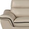 Homeroots 86" Beige Leather Sofa With Silver Legs 329491 - alternate 7