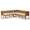 Bali & Pari Seranay Bohemian Scallop Light Honey Rattan 2-Piece Dining Nook Set 255-14135-14136-ZORO - alternate 1