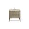 James Martin Vanities Emmeline 36" Single Vanity, Pebble Oak, w/ 3 CM Tajnar Eclos Top D100-V36-PBO-3TJR - alternate 1