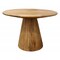 Homeroots 42" Natural Solid Wood Pedestal Base Round Top Dining Table 488681 - alternate 5