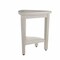 Homeroots Compact Teak Corner Shower Stool With Shelf In Whitewash Finish 376706 - alternate 9