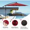 Simple Deluxe 10ft Offset Umbrella Cantilever Patio Hanging Umbrella Outdoor Market Umbrella with Crank and Cross LGBRLAOFFSET10RED - alternate 6