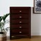 Homeroots New Merlot Chest With 5 Chambared Drawer 384020 - alternate 8