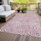 Homeroots 8' X 10' Plum And Ivory Abstract Washable Indoor Outdoor Area Rug 599007 - alternate 8