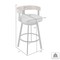 Armen Living Idris 30in Swivel Bar Stool in Black Iron with Walnut Finish and Vintage Gray Faux Leather LCIDBAGRYWA30 - alternate 7
