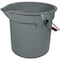 Rubbermaid Commercial 3 1/2 gal Round Bucket, 11-1/4 in H, 12 in Dia, Gray, Plastic FG261400GRAY - alternate 1