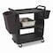 Boardwalk Bussing Cart, Plastic, 3 Shelves, 300 lb Capacity, 18 x 36.25 x 38, Black CC203603 - alternate 4