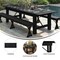 Flash Furniture HERCULES 8' x 40 in.  Black Wash Commercial Farmhouse Folding Table, Antique Rustic Solid Pine XA-F-96X40-BW-GG - alternate 9