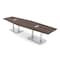 Skutchi Designs Hexagon Conference Table With Power Unit, 48 in W, 120 in L, Brown HAR-HEX.IR-48X120-DOU-H3041-ESIL - alternate 1