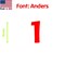 Aacc Self-Adhesive Vinyl Number: 1, Size: 7 in. Color: Red Font: Anders, 1 sticker AACC-Anders-N1-Red-I7x1 - alternate 1