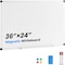Simple Deluxe Magnetic Dry Erase Board 36in x 24in Whiteboard, 1 Dry Eraser and 2 Multicolor Markers and 4 Magnet 3A88OPBORDDRYERASE36X24 - alternate 1