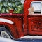 Homeroots Red Farm Truck with Tree Hand Painted Mouth Blown Glass Ornament 477529 - alternate 5