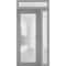 Vdomdoors Front Exterior Prehung FiberGlass Door Frosted Glass / Manux 8102 Grey Ash / Sidelight and Transom MANUX8102EXD-SS-W36+12 x H80+14-LH - alternate 1