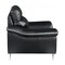 Homeroots 69in Black And Silver Faux Leather Love Seat 329496 - alternate 7