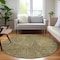 Homeroots 8' Gold Black And Charcoal Round Geometric Washable Indoor Outdoor Area Rug 577555 - alternate 6