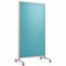 Ghent EZ Mobile Glassboard, Aluminum Frame, Non-Magnetic, 75''H x 38''W, Blue EZ1NA7538BE - alternate 1