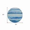 Homeroots 8' Blue Round Abstract Washable Indoor Outdoor Area Rug 608639 - alternate 9