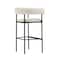 Manhattan Comfort Onda Metal Upholstered Vegan Leather Barstool in Ivory BS1638-1 - alternate 9