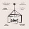 Jonathan Y Anna 21" 4-light Metal/Glass LED Pendant, Oil Rubbed Bronze JYL7413A - alternate 11