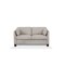 Homeroots 59in Off White And Brown Leather Loveseat 515680 - alternate 1