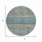 Homeroots 8' Teal Blue Salmon And Beige Round Medallion Washable Indoor Outdoor Area Rug 615916 - alternate 7