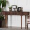 Baxton Studio Linore Fluted Wood Console Table - 2-Drawer Oval Accent Table for Living Room or Entryway 270-14723-ZORO - alternate 9