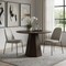 Homeroots 39" Walnut Brown Wood Faceted Pedestal Round Top Dining Table 716286 - alternate 5