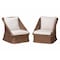 Bali & Pari Derris Bohemian Peanut Brown Braided Rattan 2-Piece Arm Chair Set 256-14077-14077-ZORO - alternate 1