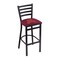 Holland Bar Stool Co 30" Blk Wrinkle Minnesota Stationary Bar Stool, Ladder Back L00430MinnUn - alternate 1