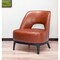 Homeroots 26" Brown And Black Faux Leather And Faux Leather Lounge Chair 556459 - alternate 8