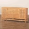 Bali & Pari Vivan Bohemian Honey Rattan and Mahogany Wood 3-Drawer Storage Cabinet 253-13911-ZORO - alternate 10