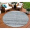 Homeroots 8' Blue And Gray Round Trellis Washable Indoor Outdoor Area Rug 616486 - alternate 1
