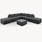 Homeroots Two Piece Outdoor Gray Wicker Sectional Seating Group with Gray Cushions 625671 - alternate 8