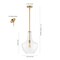 Jonathan Y Watts 13.25" 1-Light Mid-Century Modern Iron/Glass LED Pendant, Brass Gold/Clear JYL6401C - alternate 10