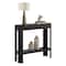 Alaterre Furniture Fluted Solid Wood Console Table 36 in Modern Entryway Table with Storage Shelf AFTBL-026 - alternate 9