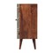 Homeroots 32in Brown Black and White Solid Wood And Inlaid Bone Textured Accent Cabinet With Two Doors 654263 - alternate 10