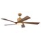 Vaxcel Wedgewood, 60 in, Satin Brass Ceiling Fan, Dark Elm Blades, LED, Remote, DC Motor F0133 - alternate 1