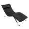 Homeroots 66" Black and Silver Velvet Lounge Chair 526217 - alternate 9