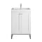 James Martin Vanities Chianti 24 in. Single Vanity, Glossy White, Brushed Nickel, w/ White Glossy Composite Stone Top 533V24GWBNKWG - alternate 6