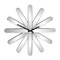 Homeroots 26" Silver Mirrored Glass Silent Analog Starburst Wall Clock 635633 - alternate 9