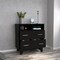 Homeroots 32" Black Two Drawer Dresser With Open Shelving 544028 - alternate 9
