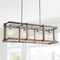 Jonathan Y Gaines 34.5" Linear 4-Light Adjustable Iron Rustic Industrial LED Pendant, Brown/Silver JYL7519A - alternate 15