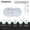 Kingston Brass 67" Acrylic Oval Double Ended Freestanding Tub with Drain, Glossy White/Matte Black VT7DE673223C420 - alternate 5