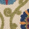 Homeroots 8' Navy Blue Beige Green Blue And Red Floral Indoor Outdoor Runner Rug 546780 - alternate 8
