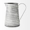 Homeroots 11" Gray and White Abstract Metal Jug Vase 392195 - alternate 10