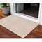 Homeroots 3' X 5' Peach And Beige Geometric Washable Indoor Outdoor Area Rug 602431 - alternate 1